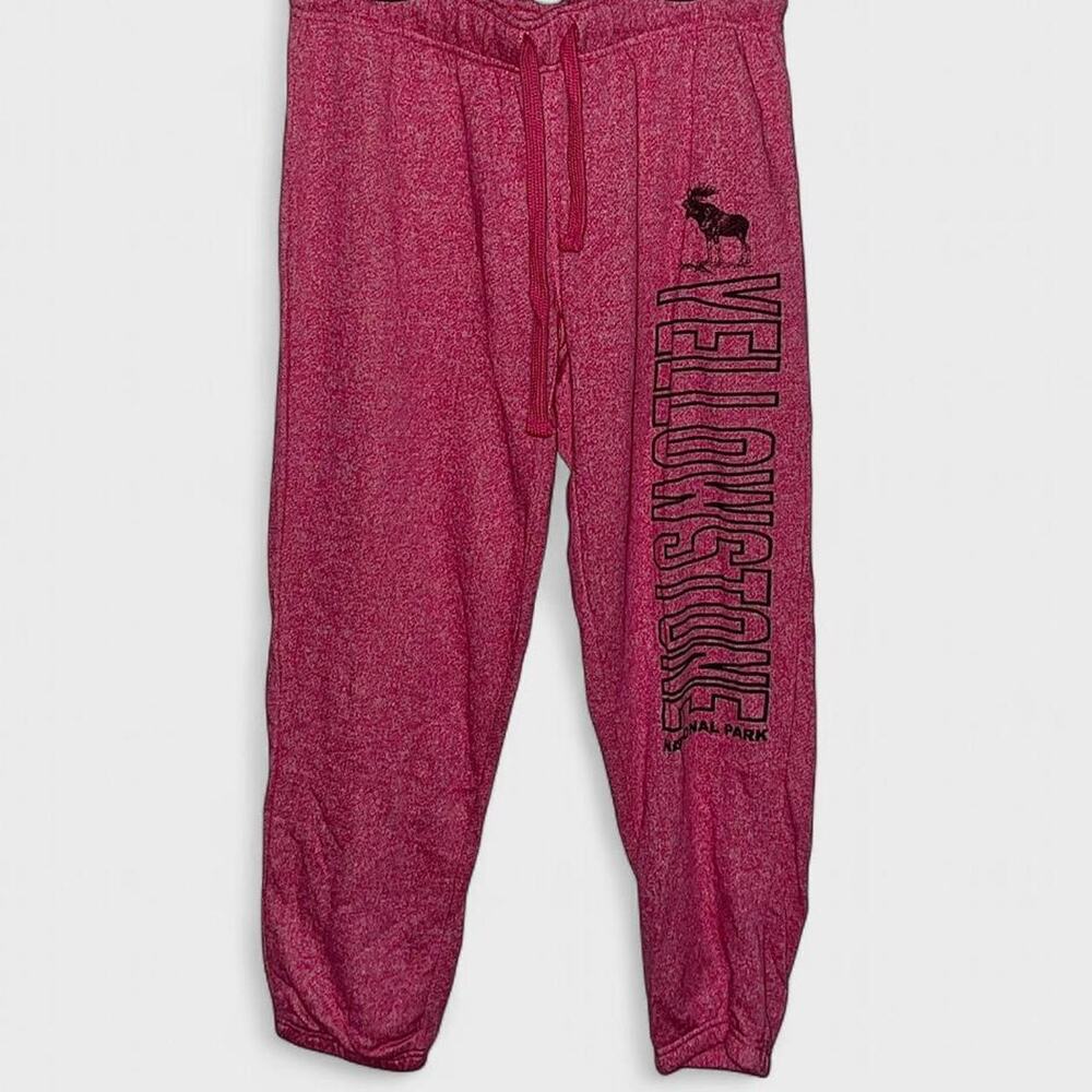 Heather Rose Pink Y2K Yellowstone Drawstring Basix Sweatpants - Size M